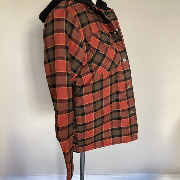 NWT DICKIES Plaid Hooded Jacket sz S/M - Picture 4 of 7